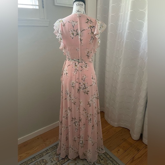 Long, flowy pink wrap dress - Picture 6 of 6
